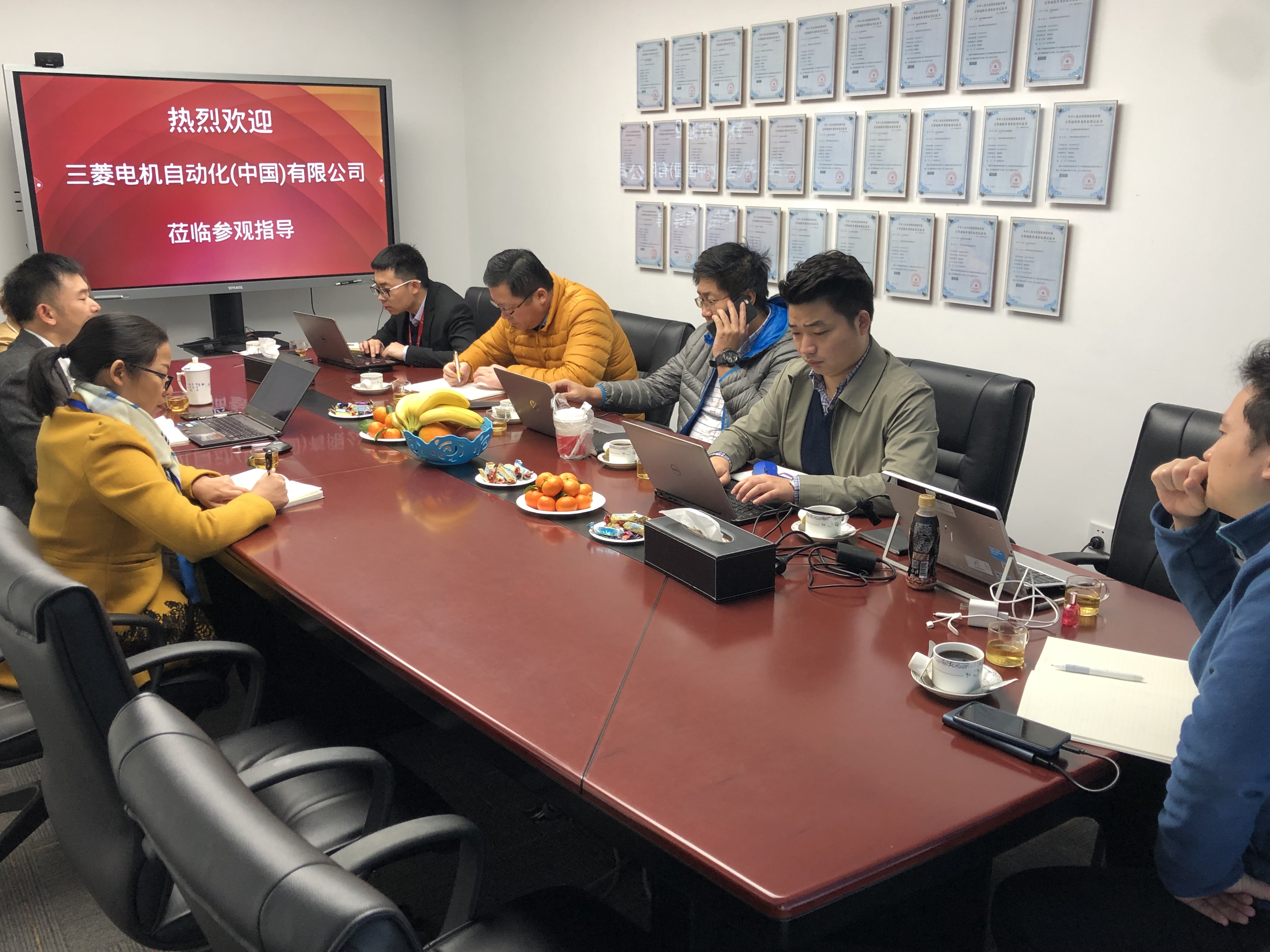 三菱自动化莅临海蓝指导工作